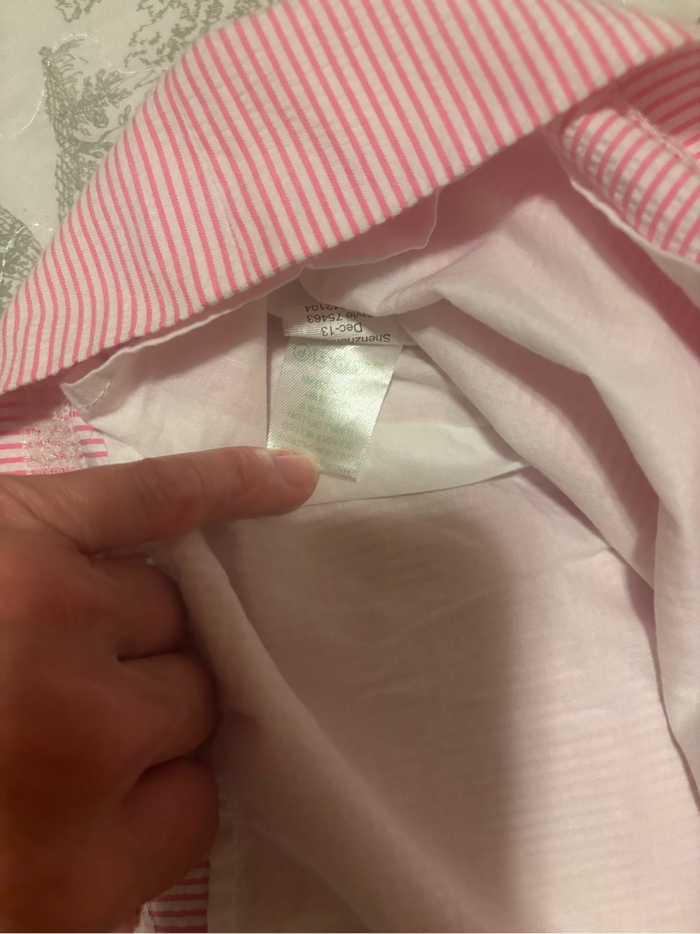 Lilly Pulitzer sz 8 Phoebe Pink White stripe Mini Dress Sundress seersucker - Picture 11 of 15